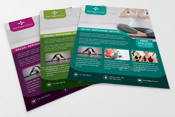 Yoga Center Colorful Flyer Template