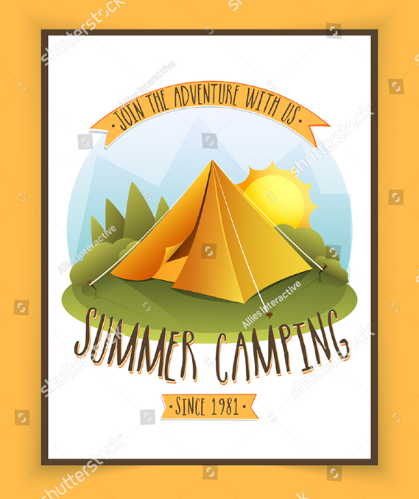 Youth Summer Camping Flyer Template