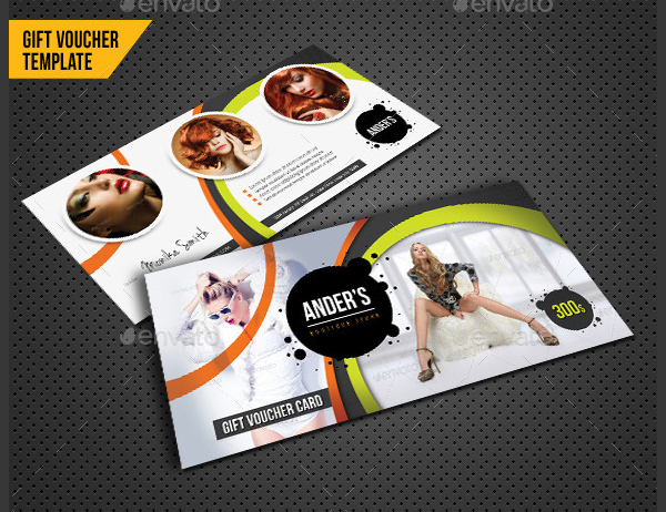 Beauty Fashion Gift Voucher Postcard Template