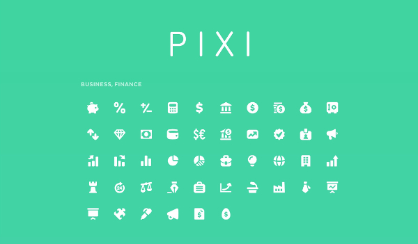 Pixi Icons For Business Template