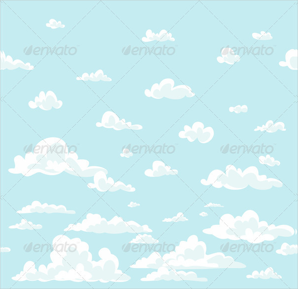 Seamless Cartoon Clouds Background