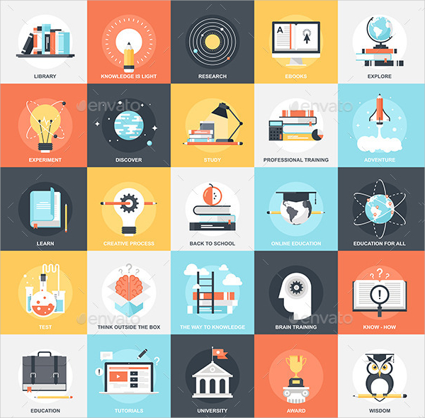 Education Knowledge Icons