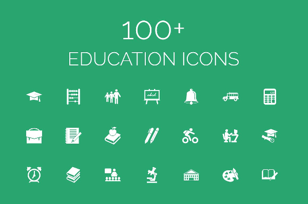 100+ Education Vector Icons Pack