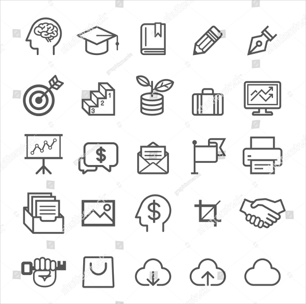 Business Education Vector Icons