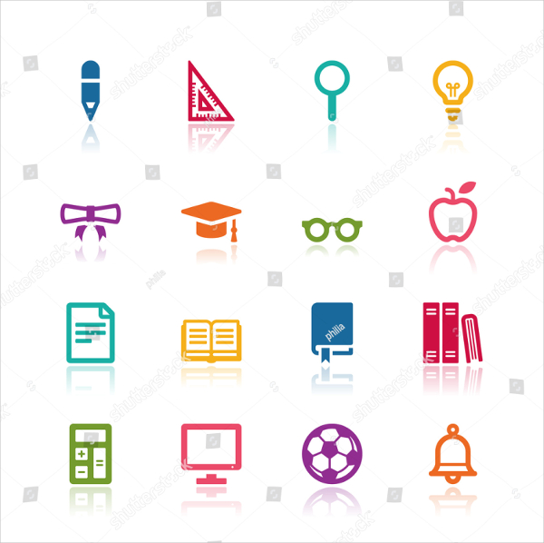 Graduation Education Design Icons Set