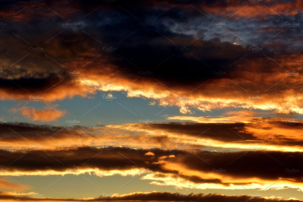 Evening Clouds Sky Backgrounds