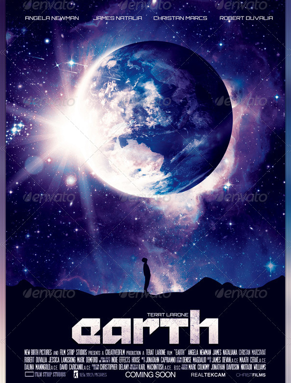 Film Earth Movie Poster Template