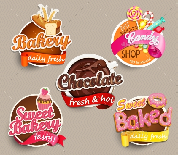 Food Label Or Sticker Design Templates