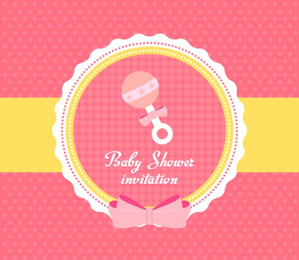 Baby Shower Invitation Free Vector