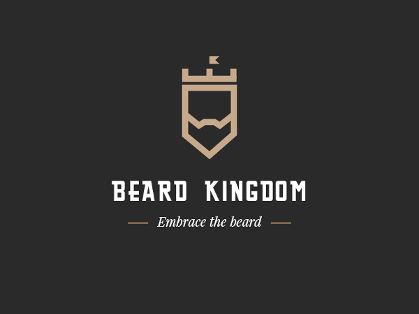 Free Beard Kingdom Logo Template