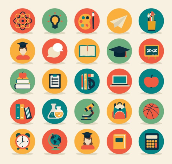 Free Vector Education Icons Collection