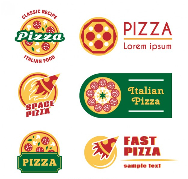Pizza logo Templates Free Vector
