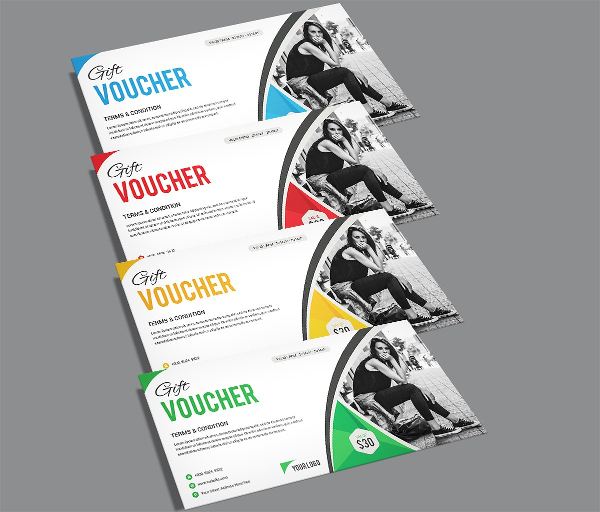 Gift Colorful Voucher Template