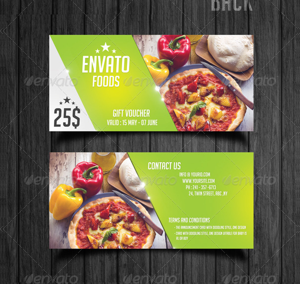 Gift Pizza Voucher Template