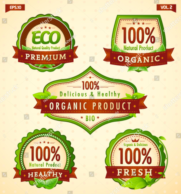 Green Eco Bio Label Templates Collection