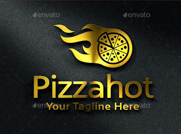 Pizza Hot Logo Template