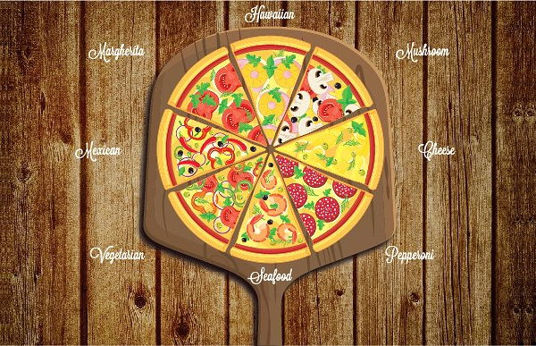 Pizza Slices And Pizza Logos