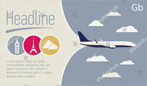 Travel Agency Airplane Flyer Template