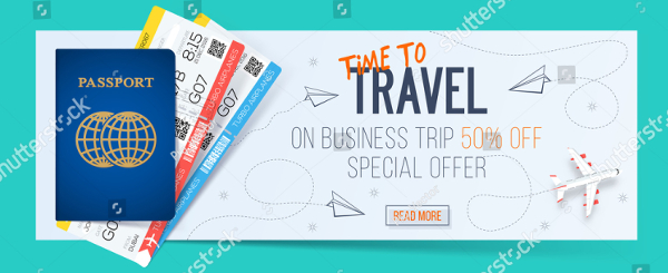 Business Travel Trip Banner Template