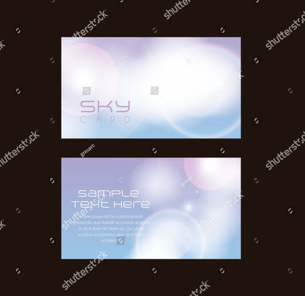 Business Card Clear Sky Clouds