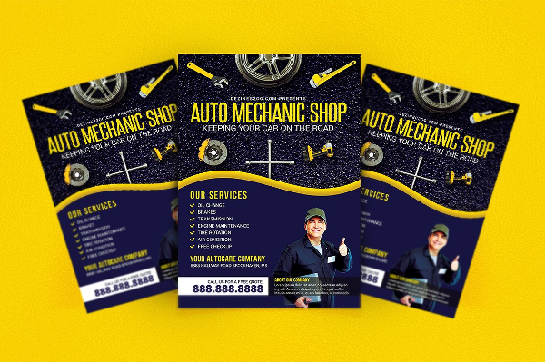 Car Mechanic Shop Flyer Template