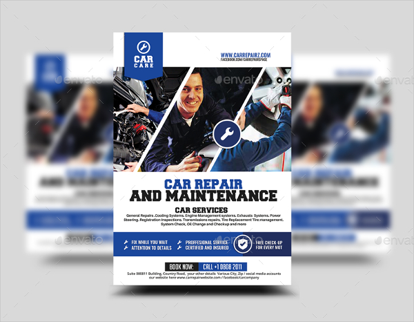 Car Repair And Maintaince Flyer Template