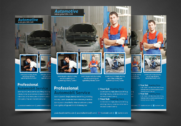 Car Repair Business Flyer PSD Template