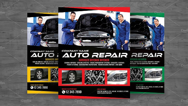 Car Repair Engine Flyer Template