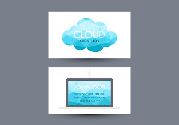 Cloud Computing Visiting Card Vector Design