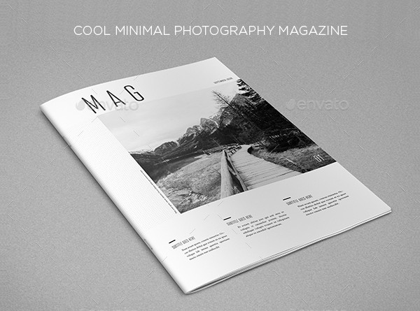 Cool Minimal Photography Magazine Template