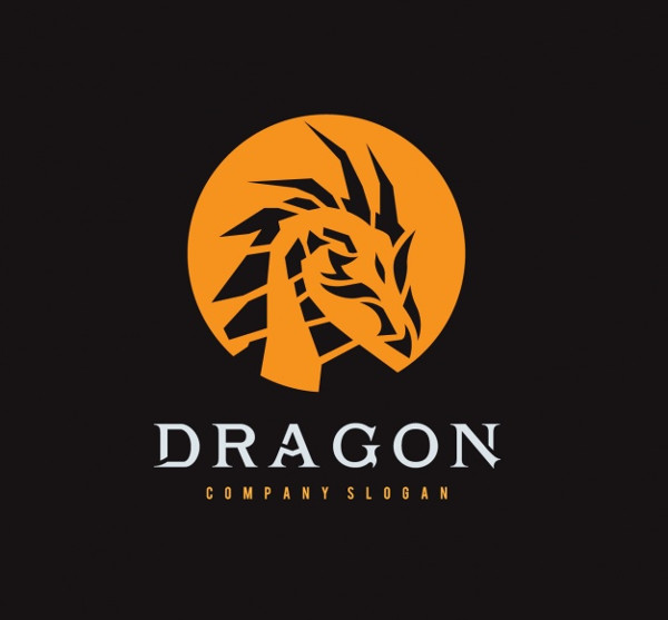 Free Dragon Shape Logo Template