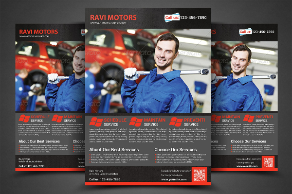 Electronic Car Repair Flyer Template