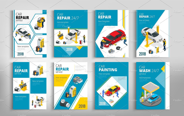Flyers For Car Repair Or Car Service Center