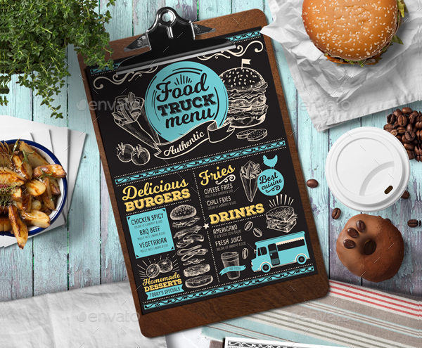 Burger Food Truck Menu Templates