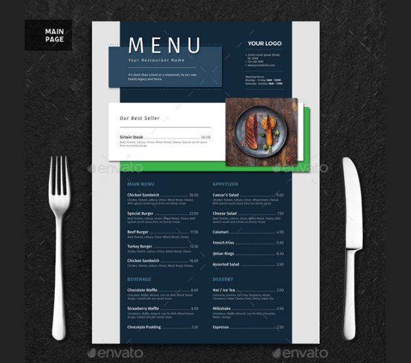 Food Truck Clean Minimalist Modern Menu