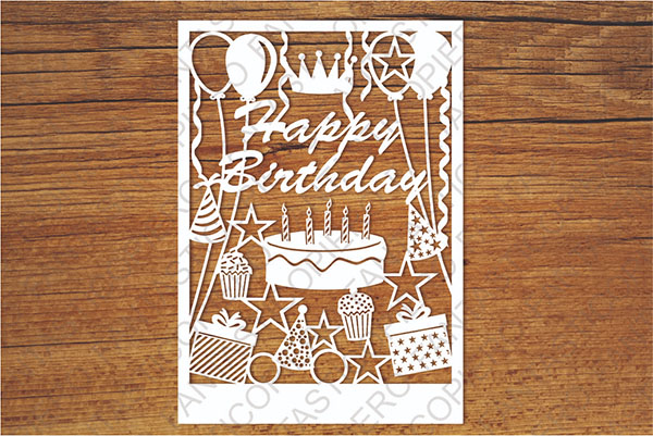 Happy Birthday Card SVG Files
