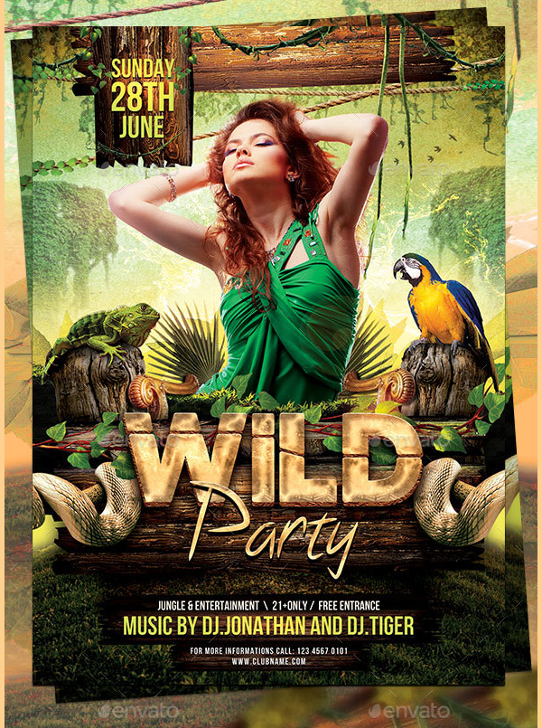 Jungle And Wild Flyer Template