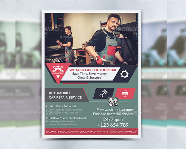 Perfect Car Repair Flyer template