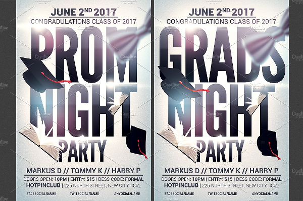 Graduation Night Party Flyer Template