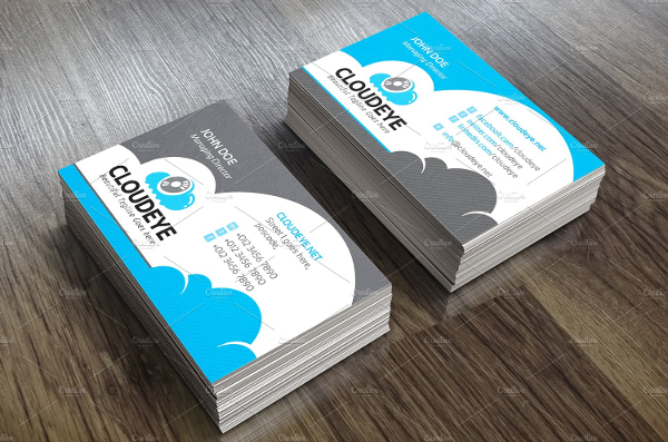 Simple Cloud Business card Templates
