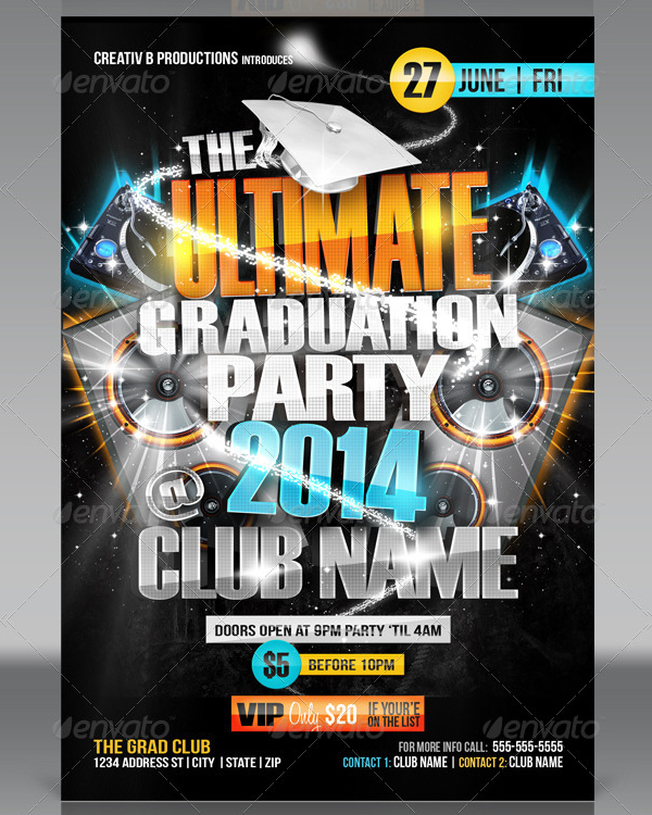 Ultimate Graduation Party Club Flyer Template