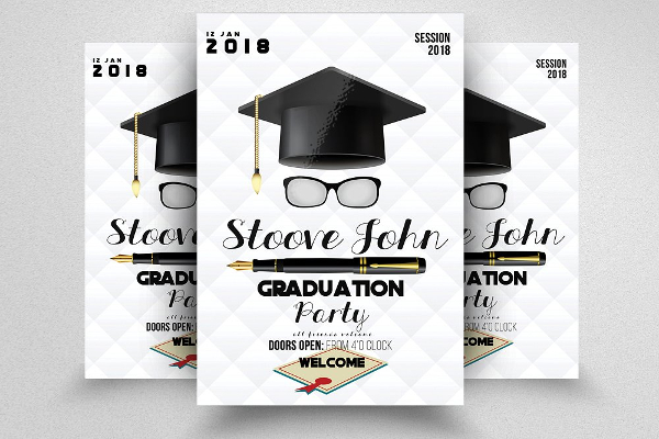 Graduation Welcome Party Flyer Template