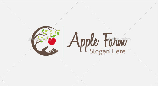 Apple Farm Design Logo Template