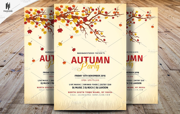 Autumn Club Party Flyer Design