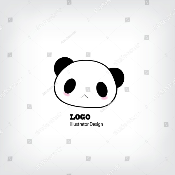Baby Panda Face Logo Templates