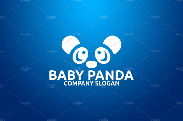 Baby Panda Vintage Logo Templates