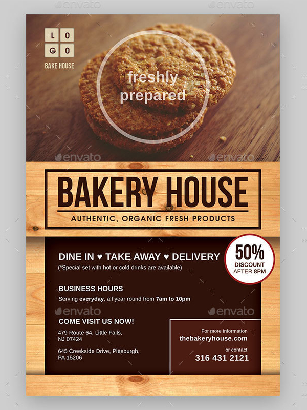 Bakery House Menu Promotion Flyer Template