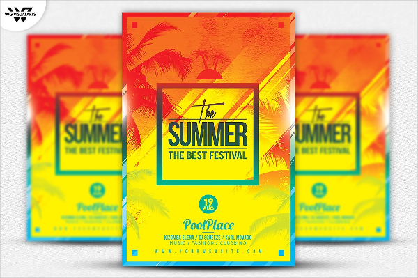 Summer Beach Design Flyer Template