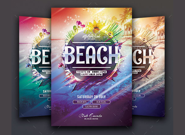 Beach Summer Festival Flyer Template
