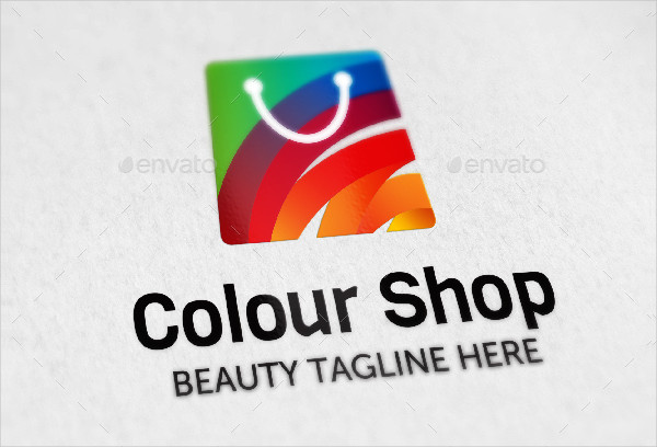 Unique Colour Shop Design Logo Template